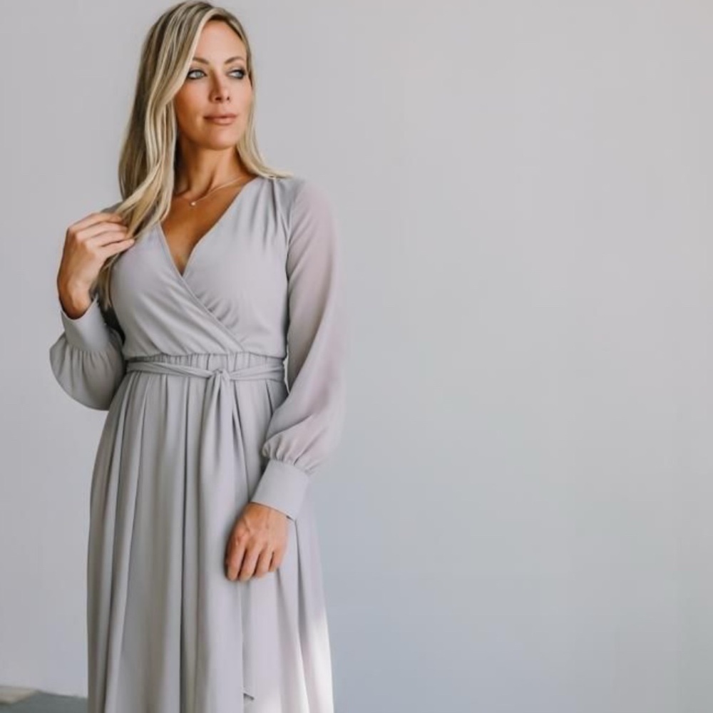 JESSAKAE Gray Maxi Dress